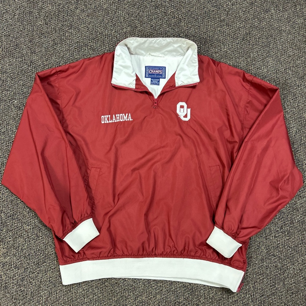 OU Oklahoma University Sooner Windbreaker 1/4 Zip